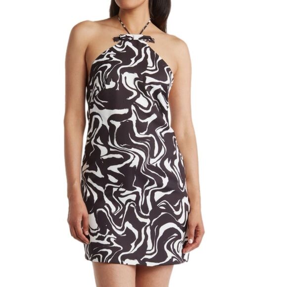 NWT Alexia Admor alter shift black and White abstract mini dress Size 6 - Picture 7 of 16